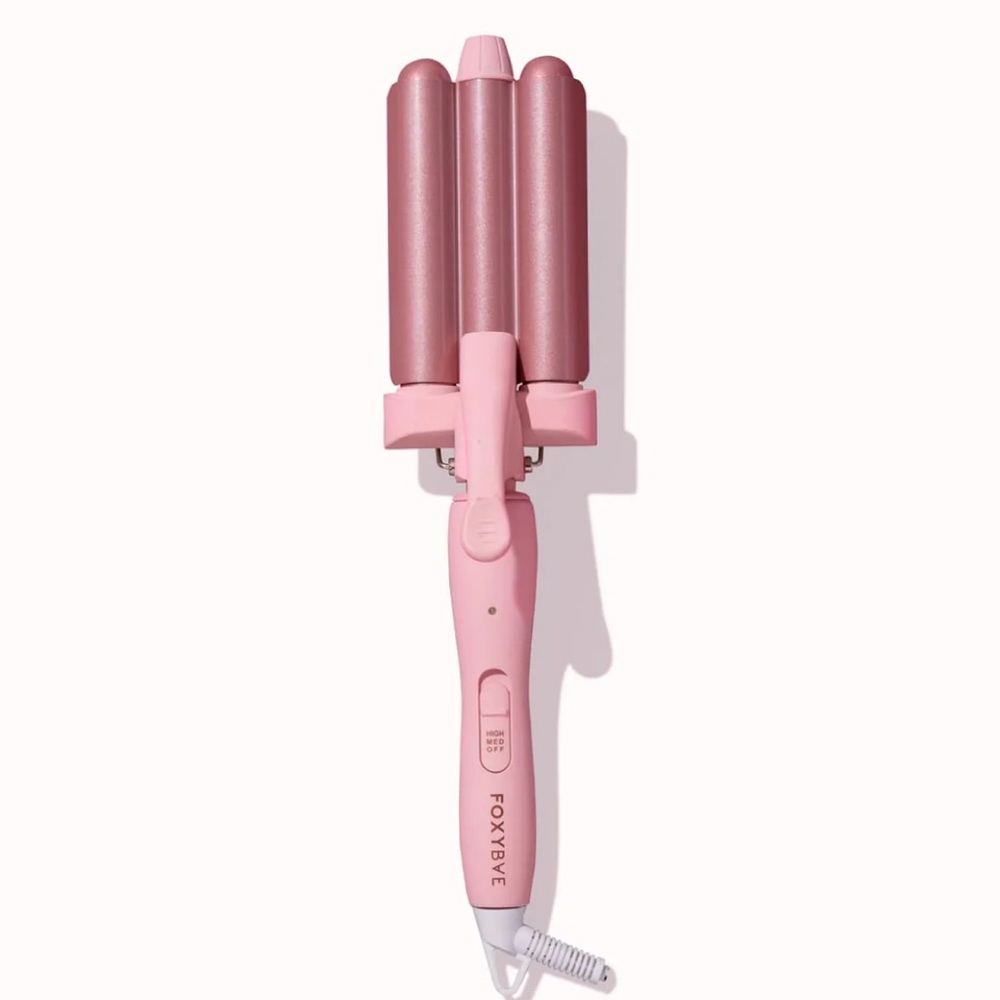Foxybae blush pink wavy baby crimped curler retails $200